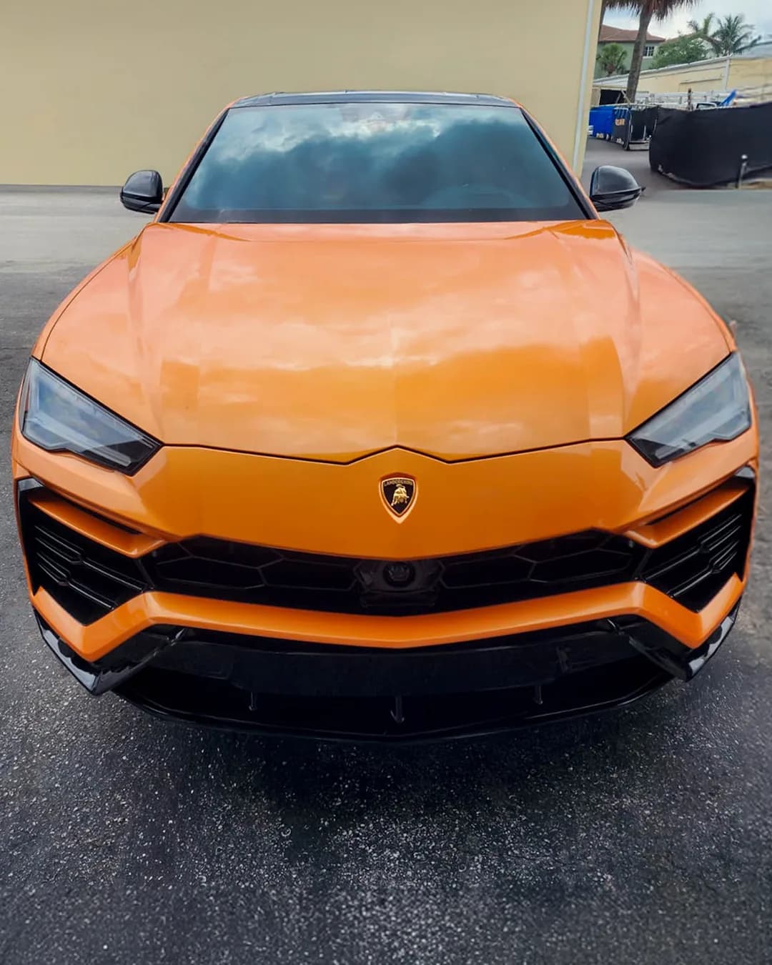 Lamborghini Urus front end after exotic collision repair, Boca Raton