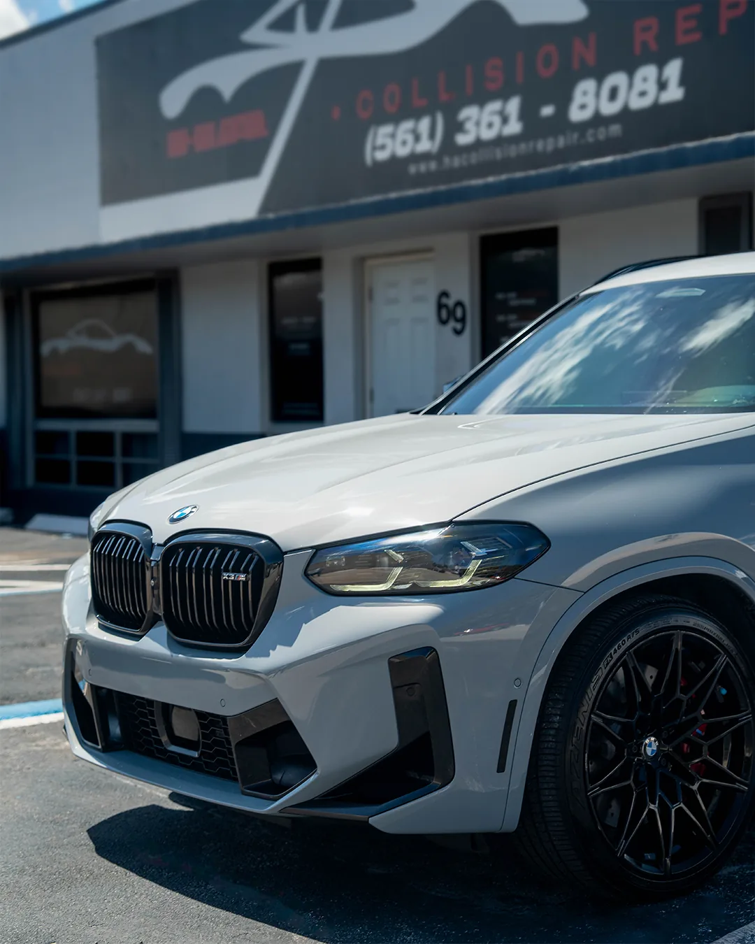 BMW X3 M restored at HA Collision Repair in Boca Raton — from damage to perfection